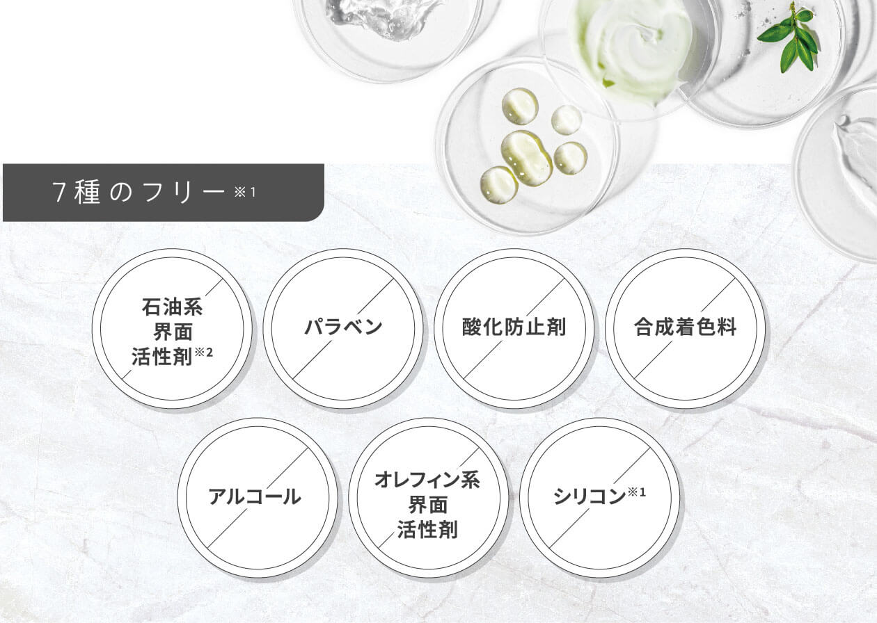 Commitment こだわりのフリー成分